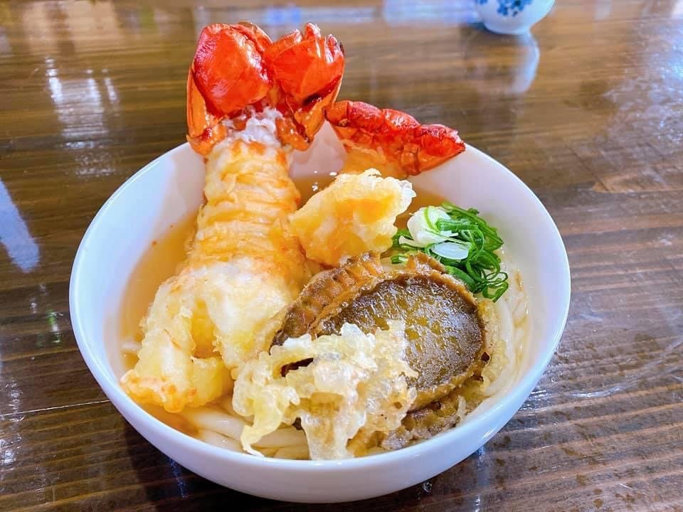 A dish made with ike-jime aged spiny lobster